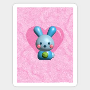 blue bunny Sticker